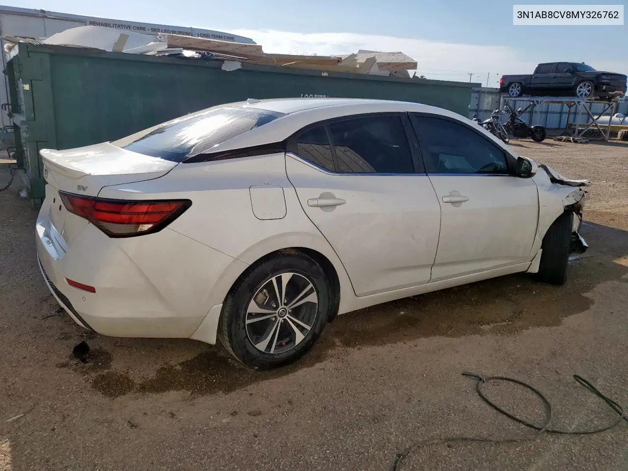 2021 Nissan Sentra Sv VIN: 3N1AB8CV8MY326762 Lot: 60917375