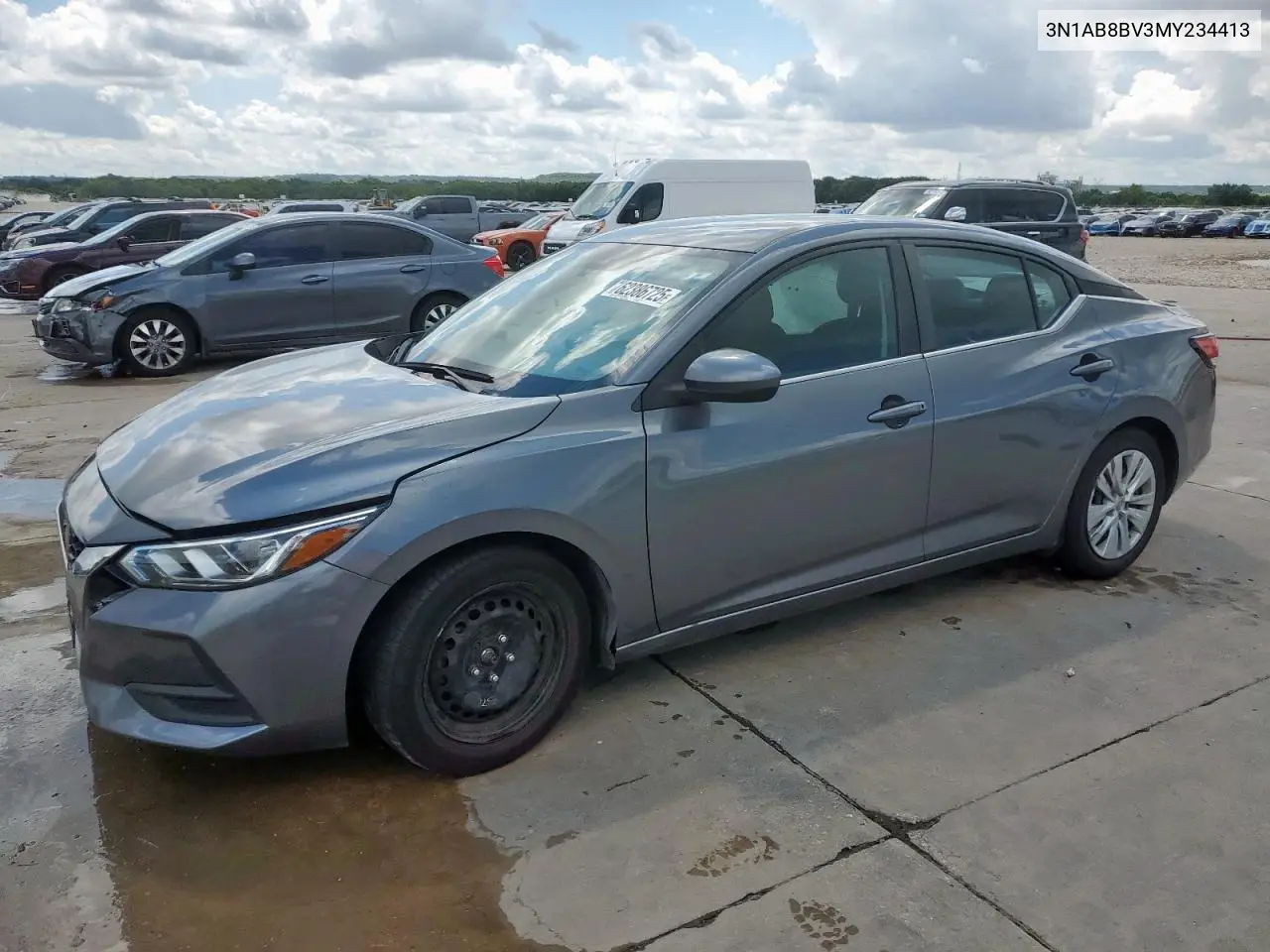 2021 Nissan Sentra S VIN: 3N1AB8BV3MY234413 Lot: 62386725