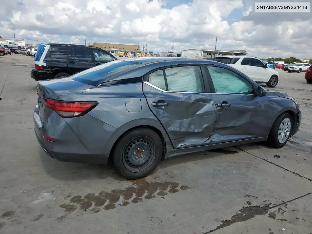 2021 Nissan Sentra S VIN: 3N1AB8BV3MY234413 Lot: 62386725