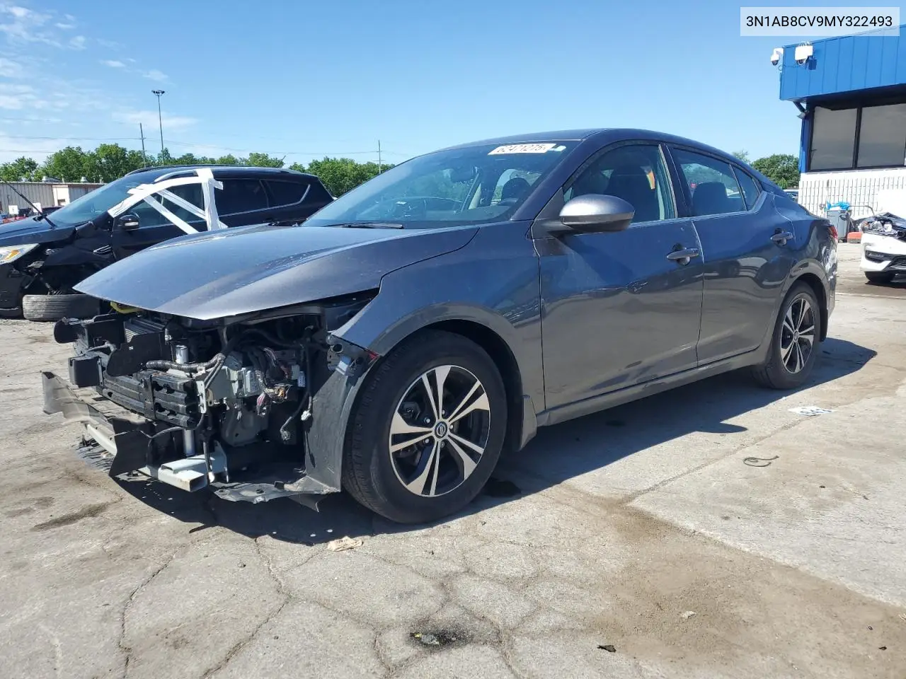 2021 Nissan Sentra Sv VIN: 3N1AB8CV9MY322493 Lot: 62471275