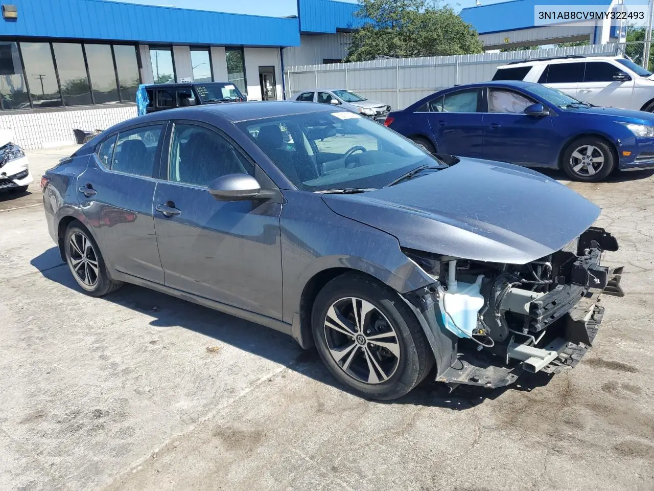 2021 Nissan Sentra Sv VIN: 3N1AB8CV9MY322493 Lot: 62471275