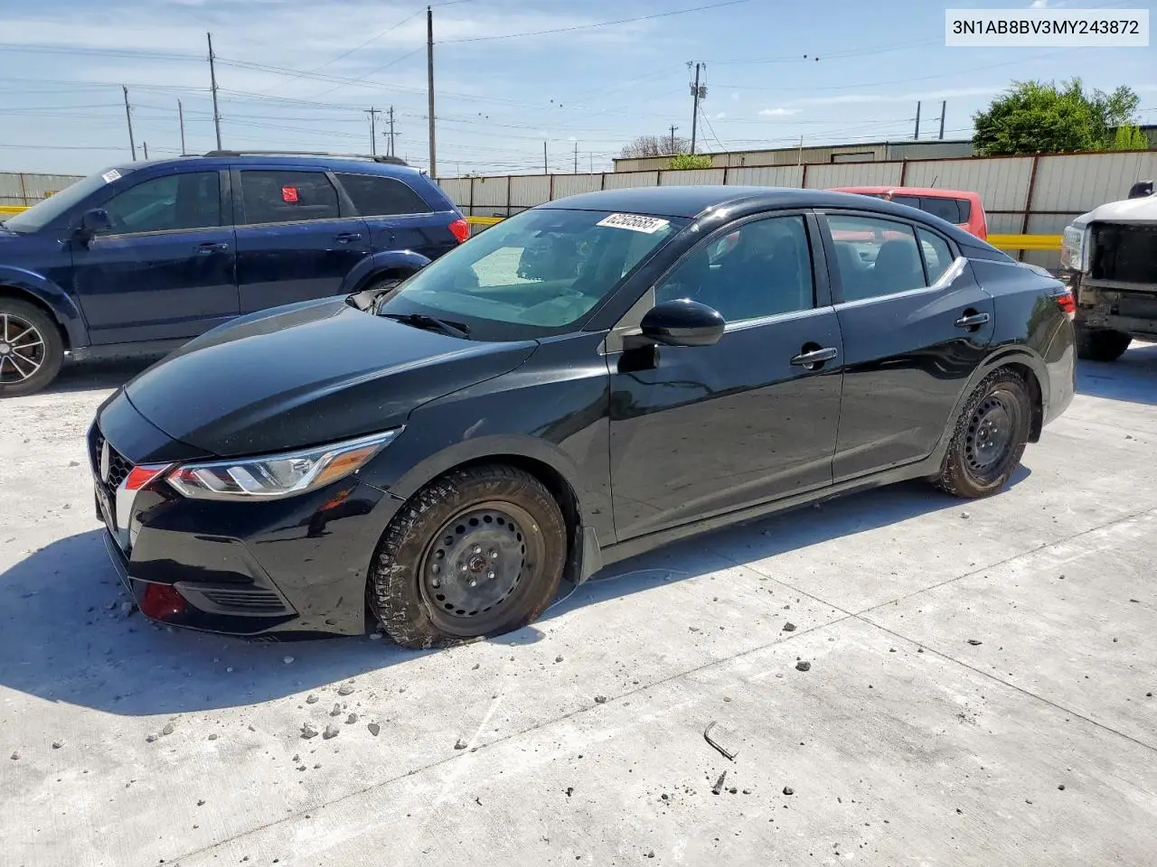 2021 Nissan Sentra S VIN: 3N1AB8BV3MY243872 Lot: 62505685