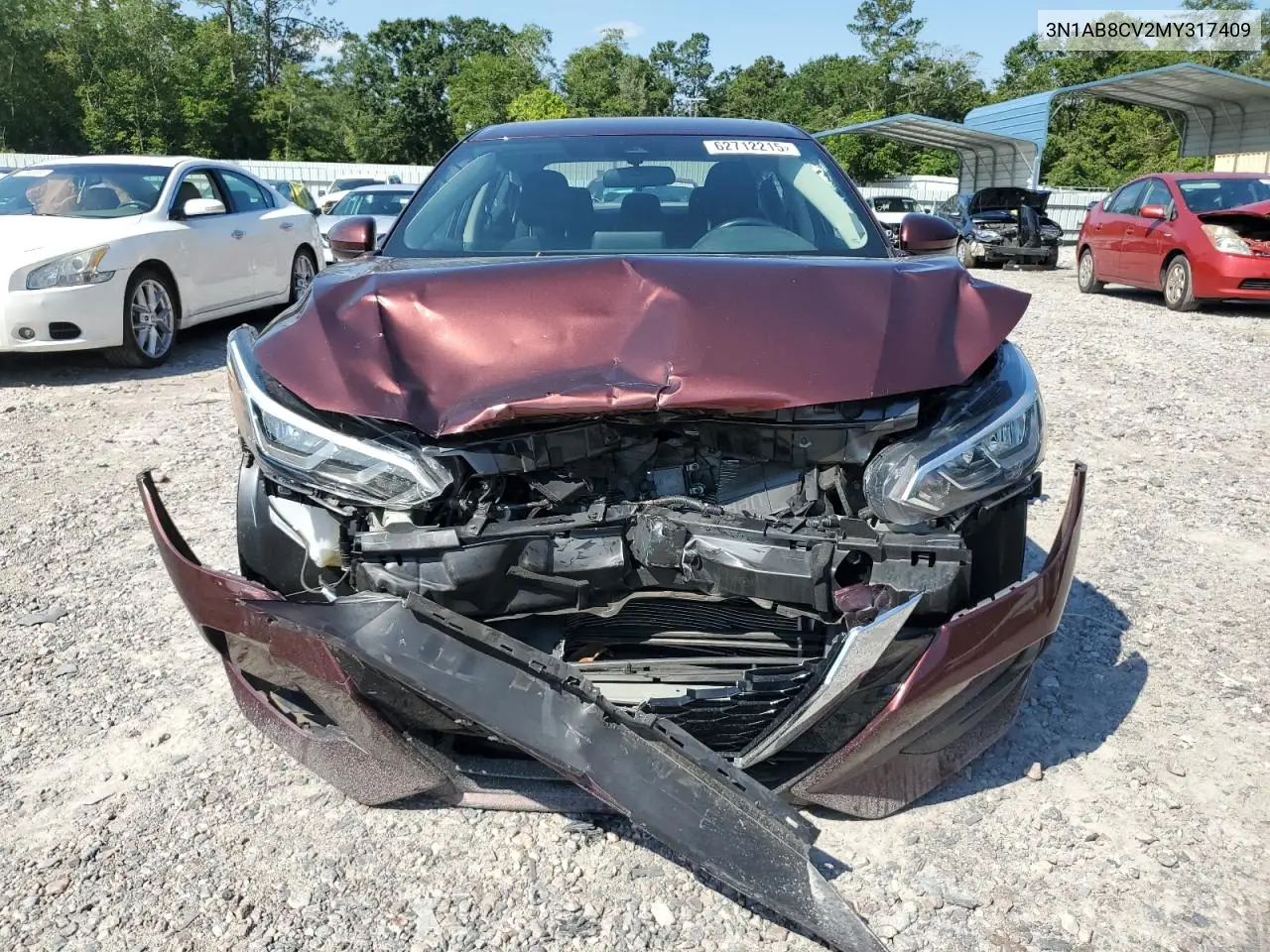 2021 Nissan Sentra Sv VIN: 3N1AB8CV2MY317409 Lot: 62712215