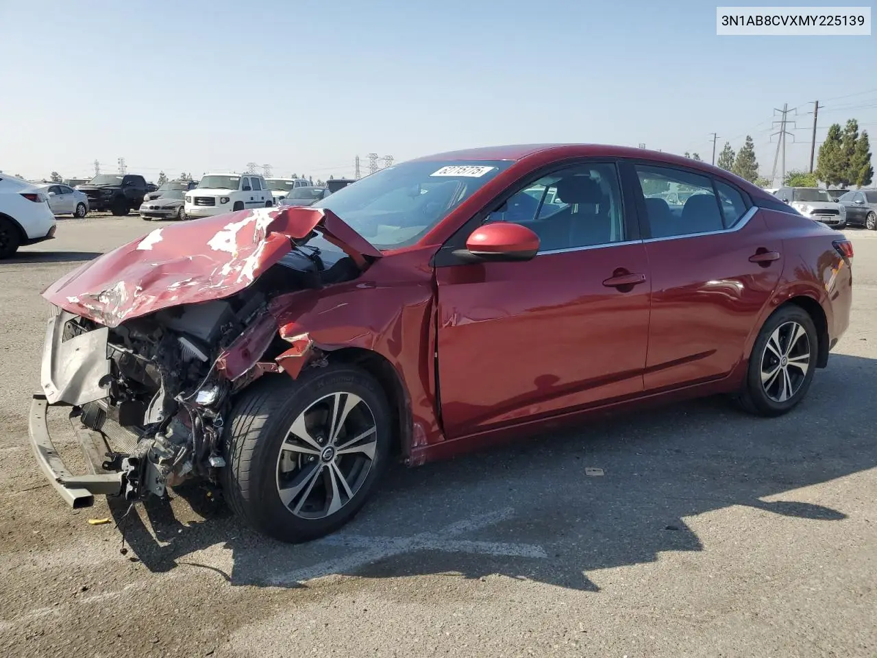 2021 Nissan Sentra Sv VIN: 3N1AB8CVXMY225139 Lot: 62715775