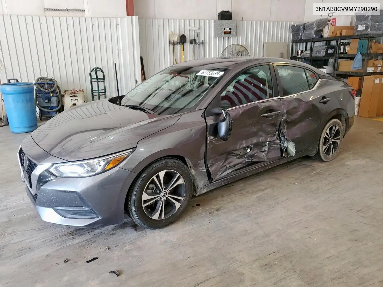 2021 Nissan Sentra Sv VIN: 3N1AB8CV9MY290290 Lot: 62753285