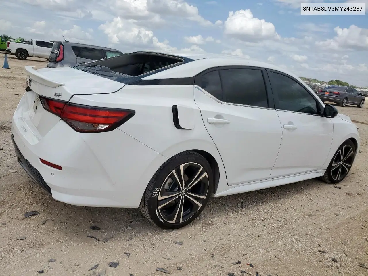2021 Nissan Sentra Sr VIN: 3N1AB8DV3MY243237 Lot: 63107795