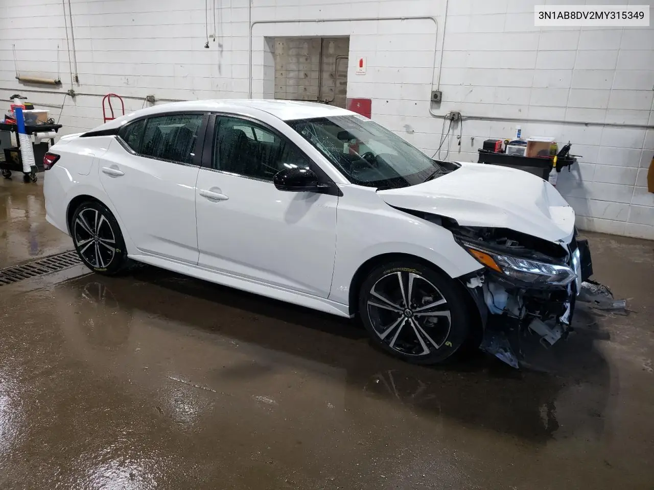 2021 Nissan Sentra Sr VIN: 3N1AB8DV2MY315349 Lot: 63336185