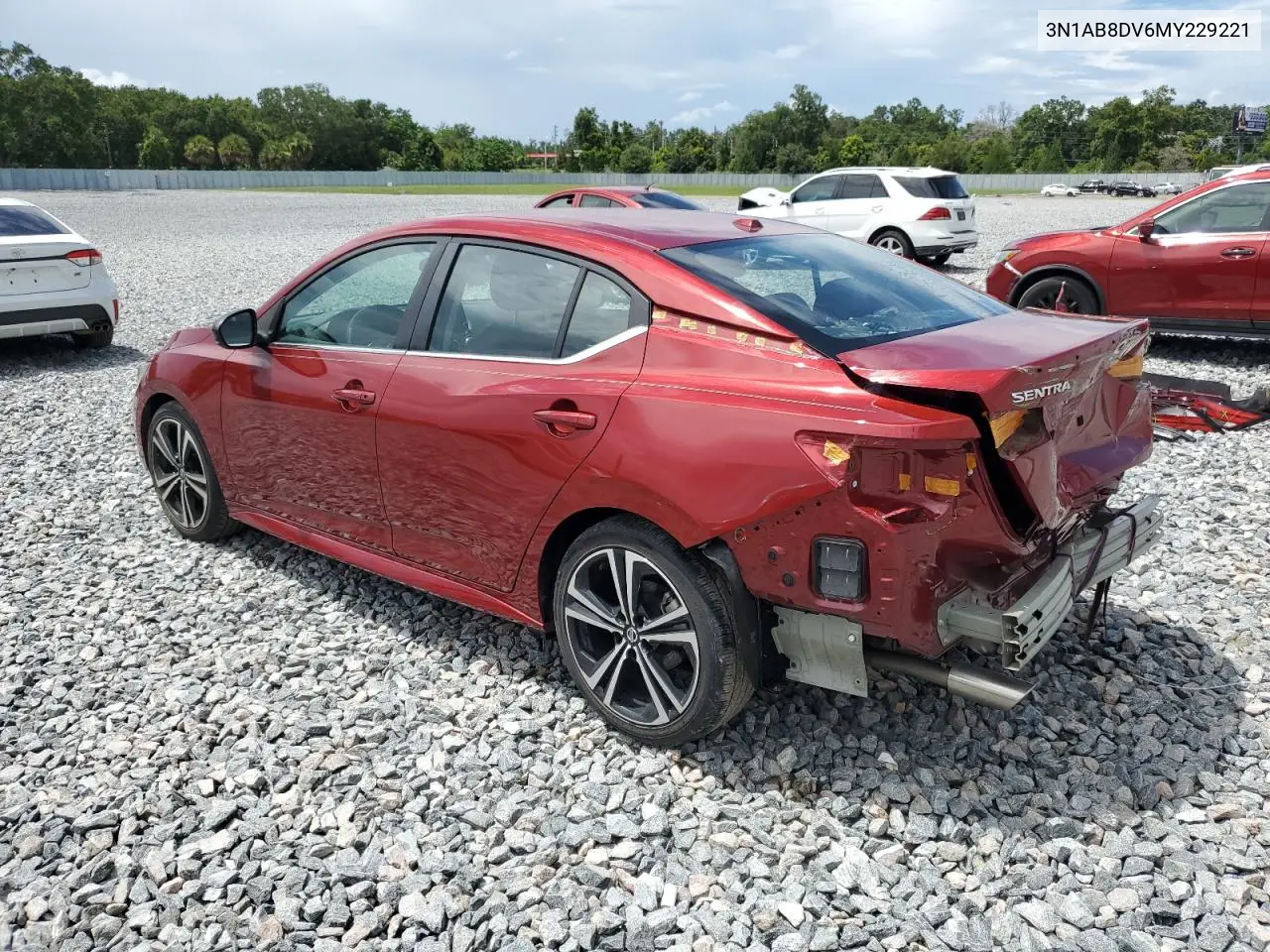 2021 Nissan Sentra Sr VIN: 3N1AB8DV6MY229221 Lot: 63502645