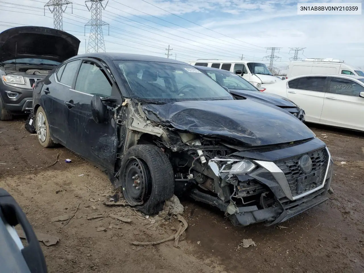 2022 Nissan Sentra S VIN: 3N1AB8BV0NY210359 Lot: 43751275