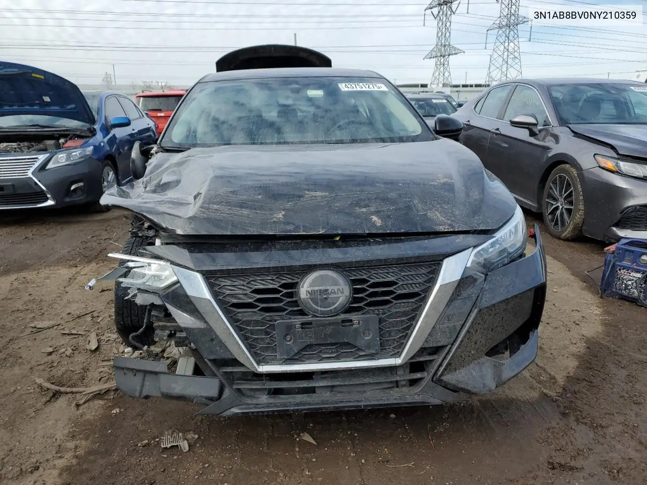 2022 Nissan Sentra S VIN: 3N1AB8BV0NY210359 Lot: 43751275