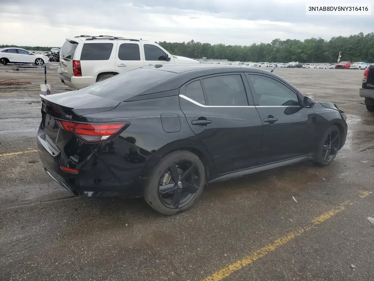 2022 Nissan Sentra Sr VIN: 3N1AB8DV5NY316416 Lot: 55526845