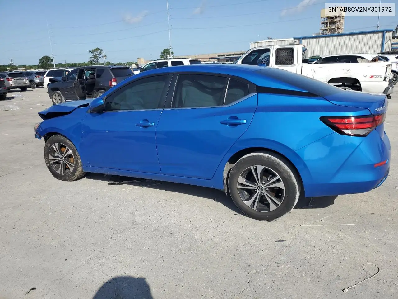 2022 Nissan Sentra Sv VIN: 3N1AB8CV2NY301972 Lot: 55768655