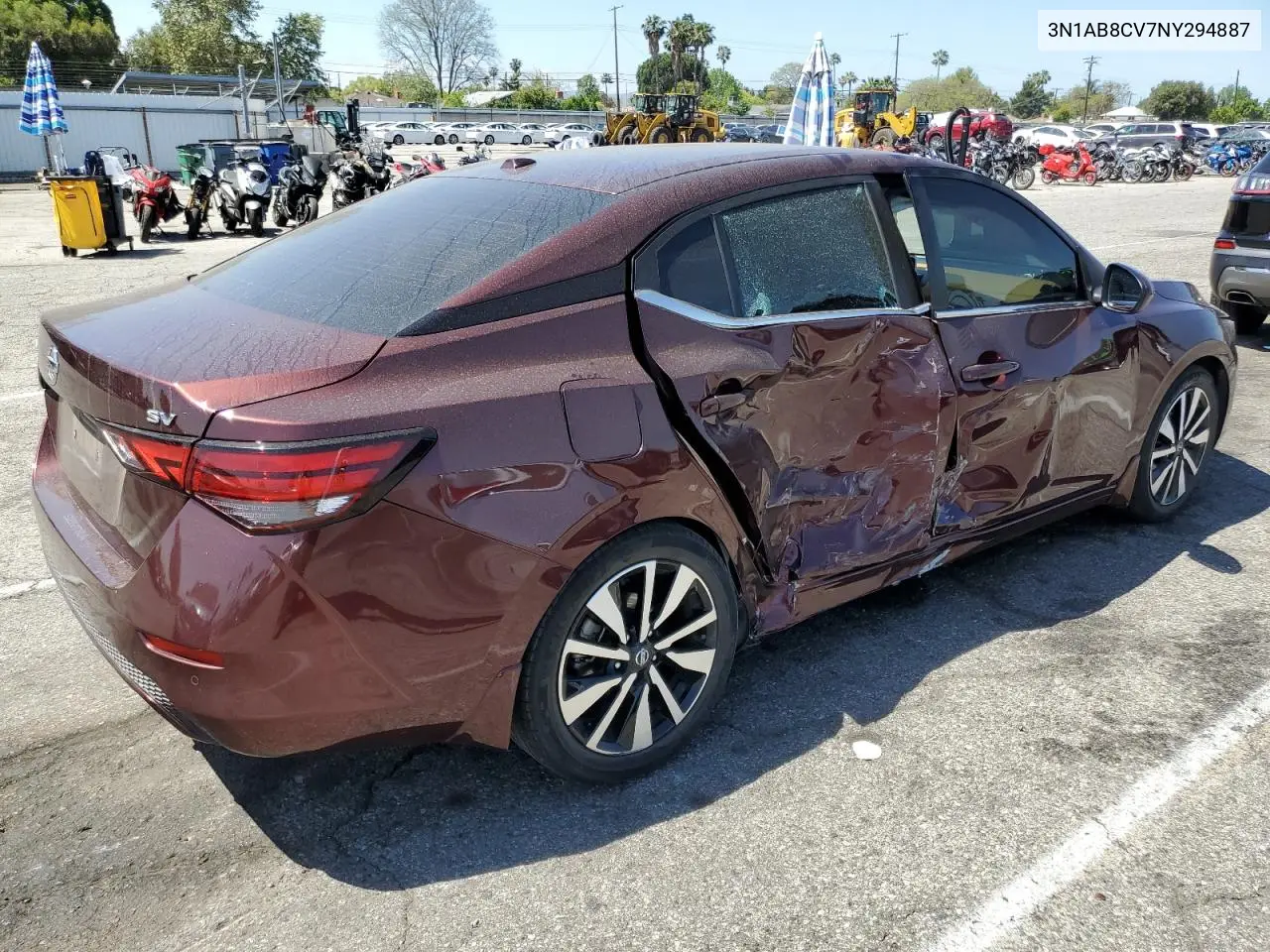 2022 Nissan Sentra Sv VIN: 3N1AB8CV7NY294887 Lot: 55827395