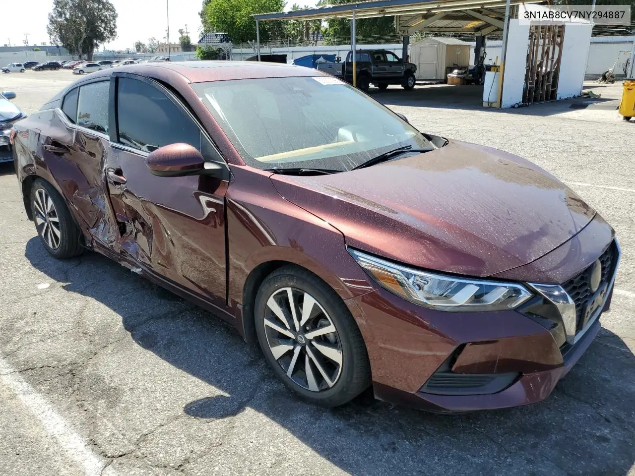 2022 Nissan Sentra Sv VIN: 3N1AB8CV7NY294887 Lot: 55827395