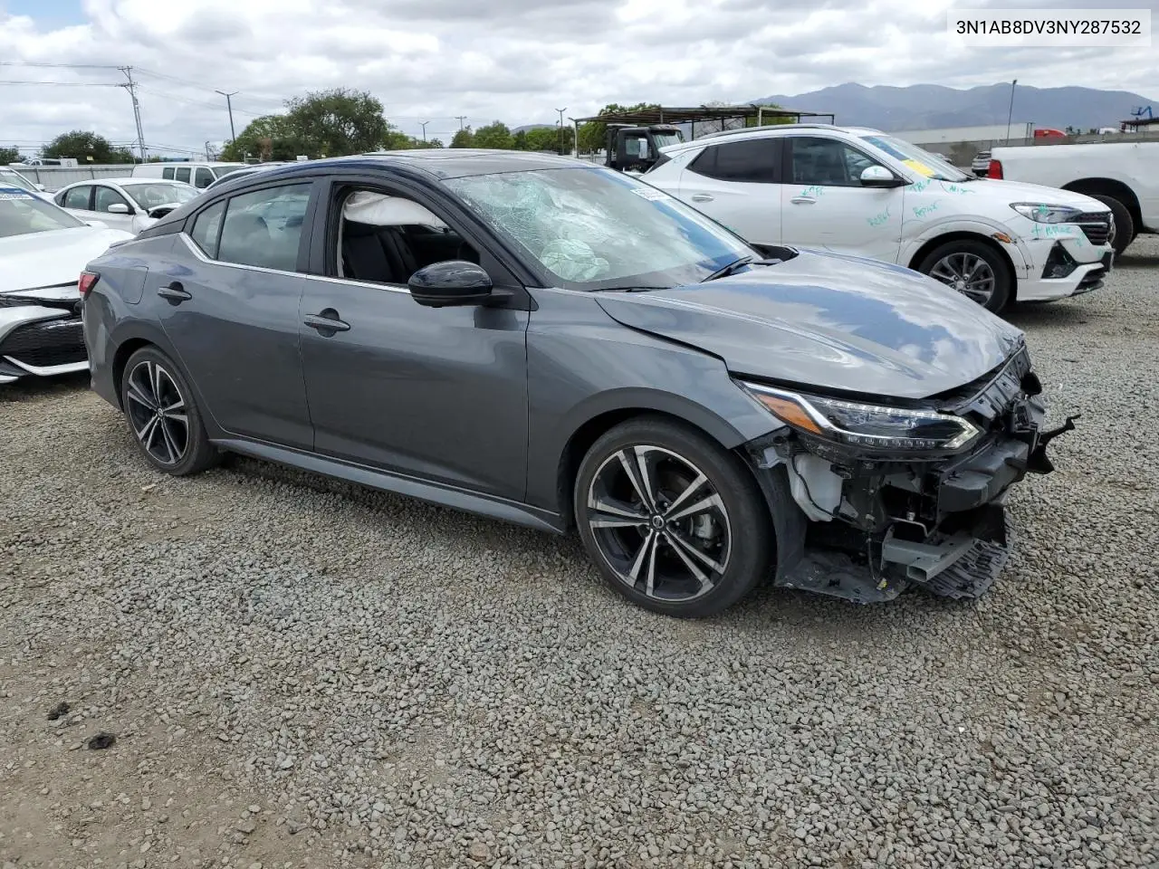 2022 Nissan Sentra Sr VIN: 3N1AB8DV3NY287532 Lot: 56069395