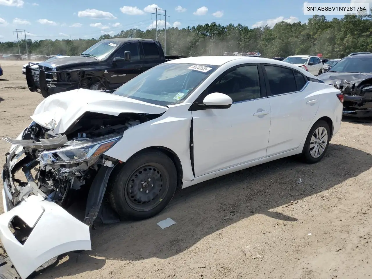 2022 Nissan Sentra S VIN: 3N1AB8BV1NY281764 Lot: 56243535
