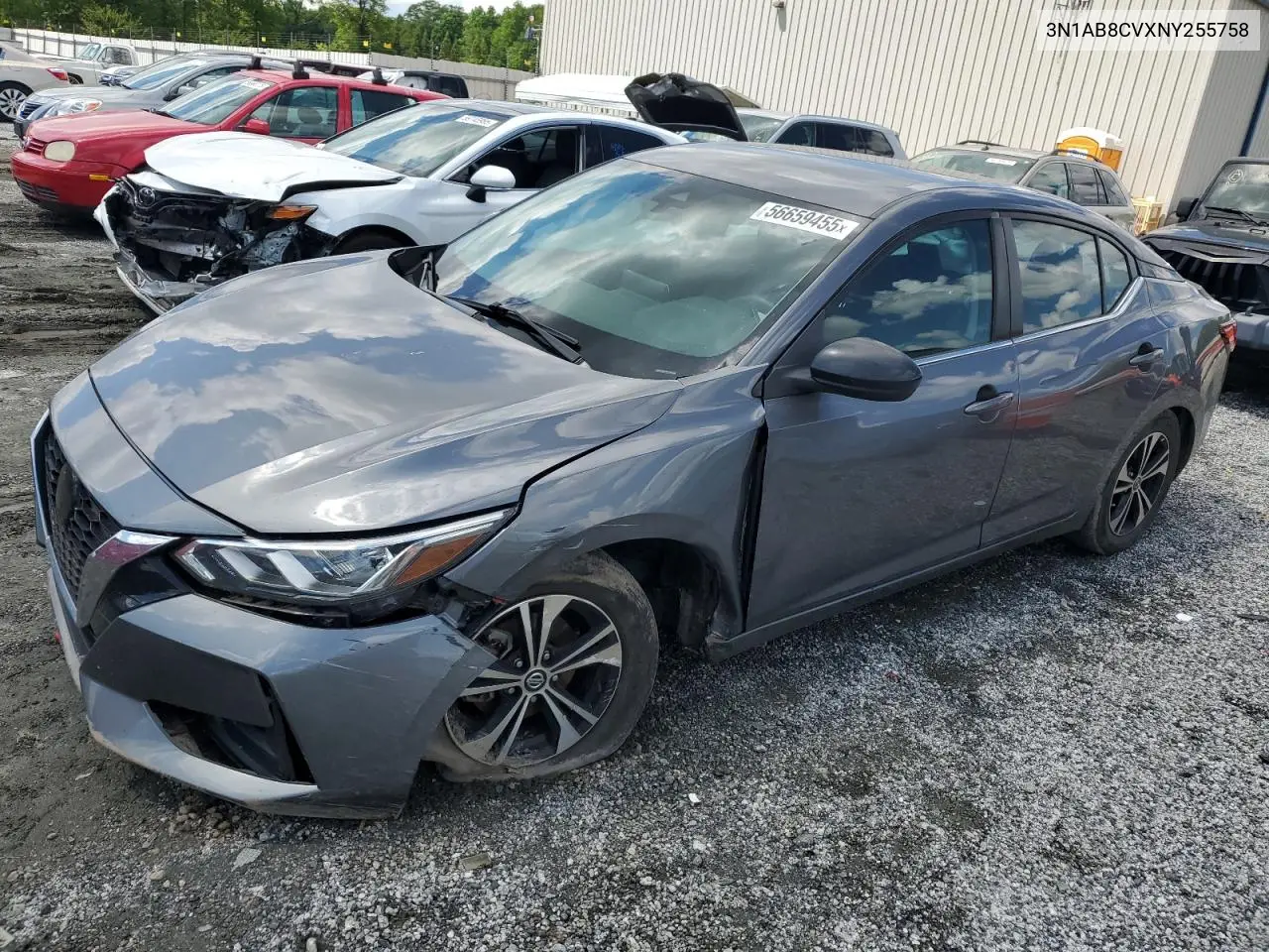 2022 Nissan Sentra Sv VIN: 3N1AB8CVXNY255758 Lot: 56659455