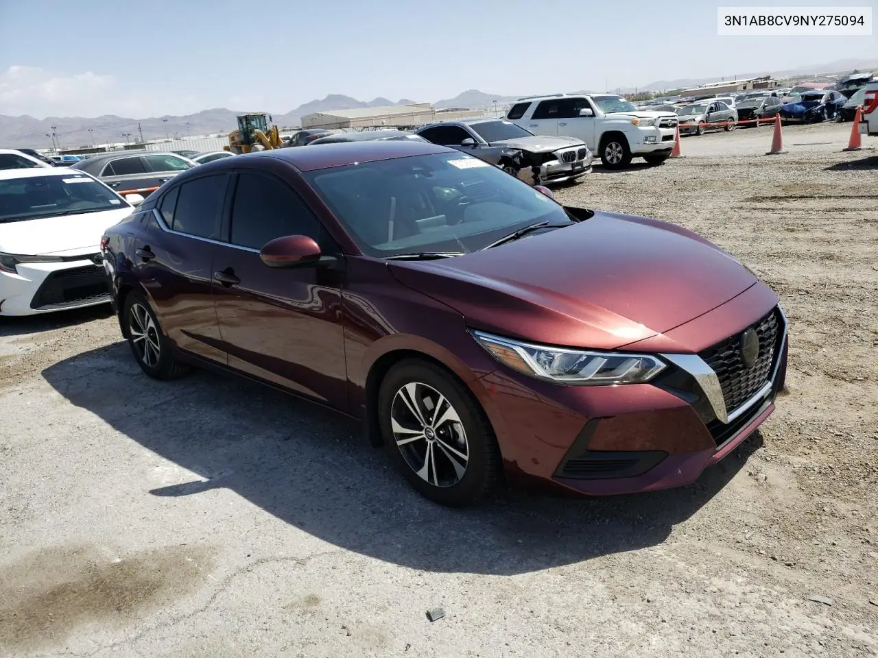 2022 Nissan Sentra Sv VIN: 3N1AB8CV9NY275094 Lot: 57099875