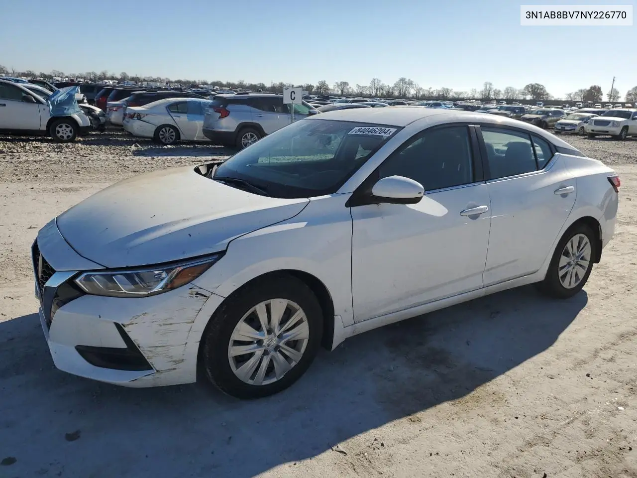 2022 Nissan Sentra S VIN: 3N1AB8BV7NY226770 Lot: 57163785