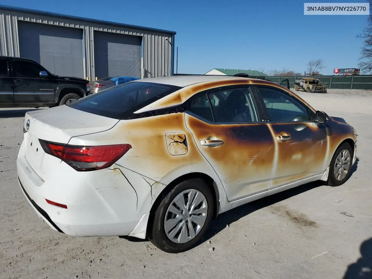 2022 Nissan Sentra S VIN: 3N1AB8BV7NY226770 Lot: 57163785