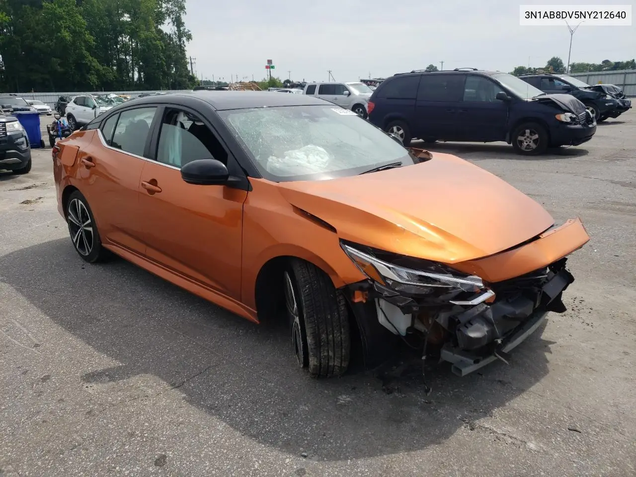2022 Nissan Sentra Sr VIN: 3N1AB8DV5NY212640 Lot: 57327855