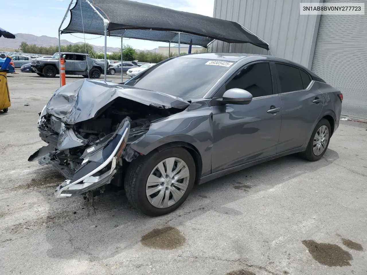 2022 Nissan Sentra S VIN: 3N1AB8BV0NY277723 Lot: 59305425