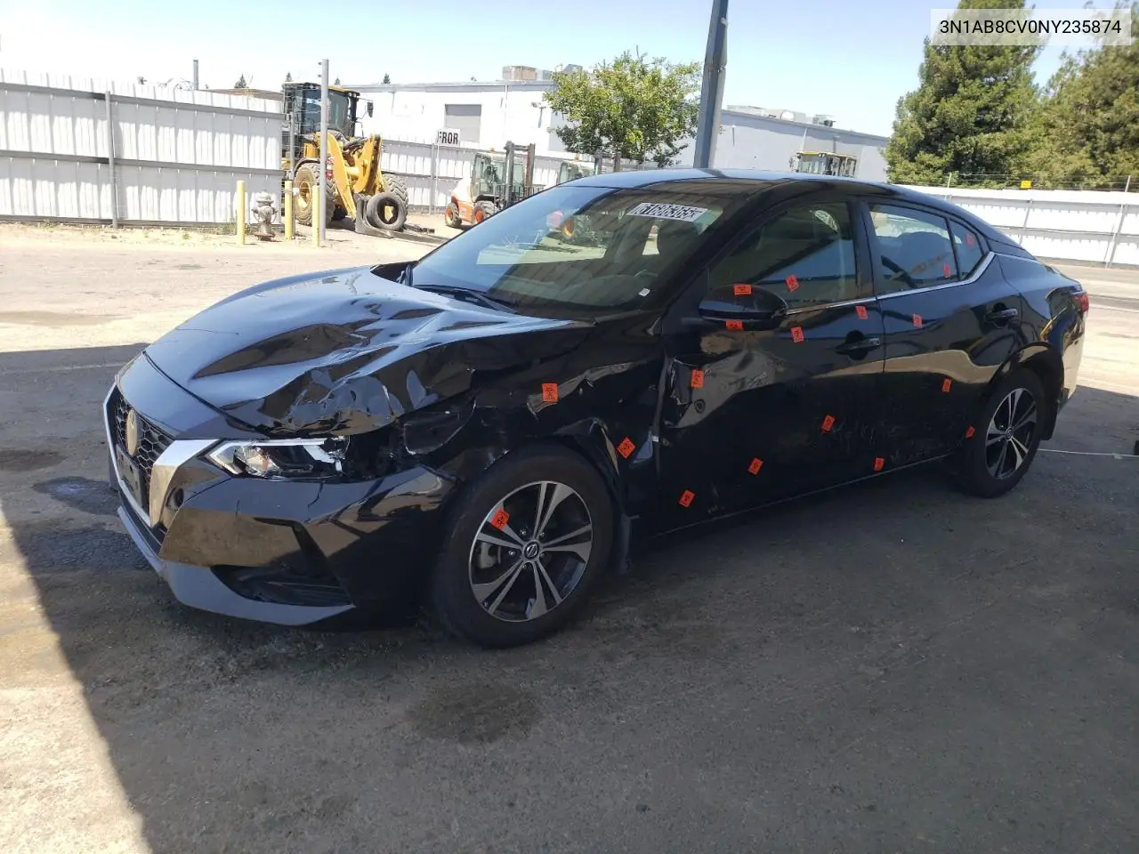 2022 Nissan Sentra Sv VIN: 3N1AB8CV0NY235874 Lot: 61686365
