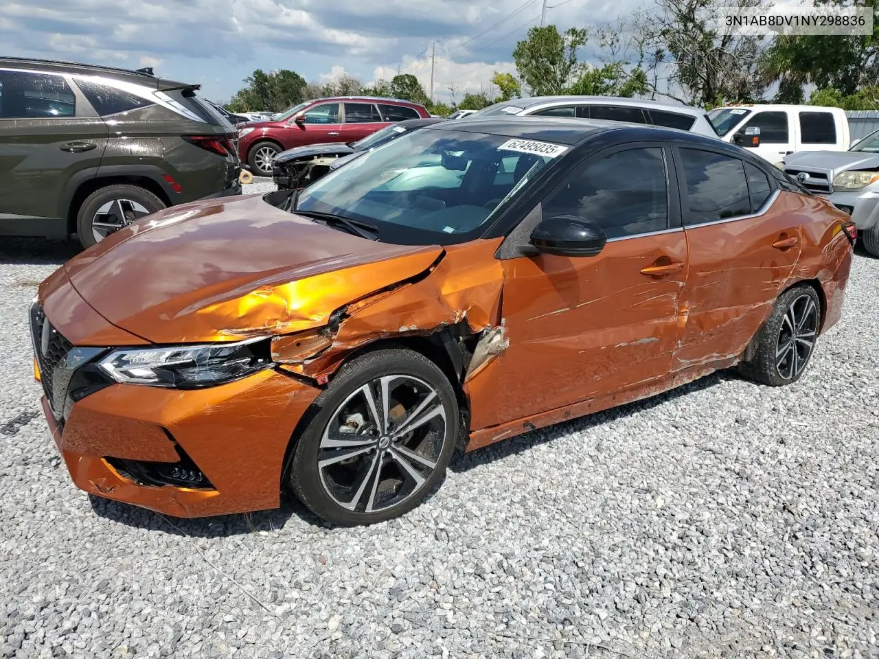 2022 Nissan Sentra Sr VIN: 3N1AB8DV1NY298836 Lot: 62495035