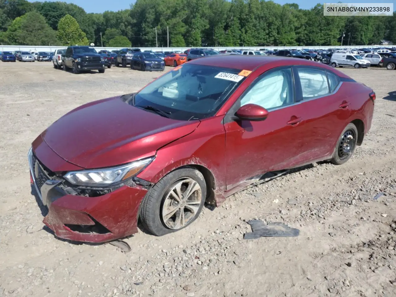 2022 Nissan Sentra Sv VIN: 3N1AB8CV4NY233898 Lot: 62641415