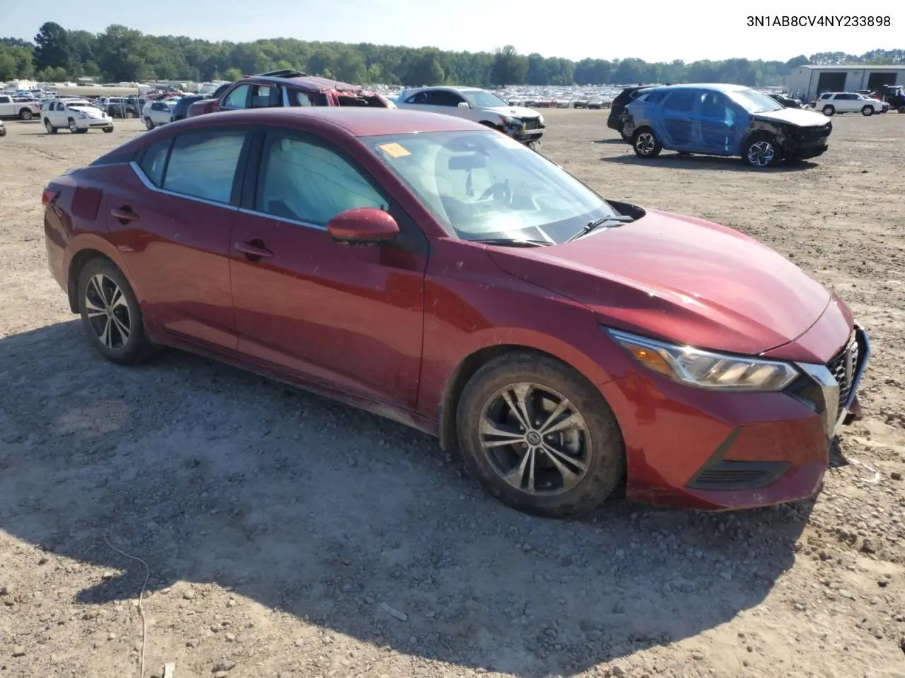 2022 Nissan Sentra Sv VIN: 3N1AB8CV4NY233898 Lot: 62641415