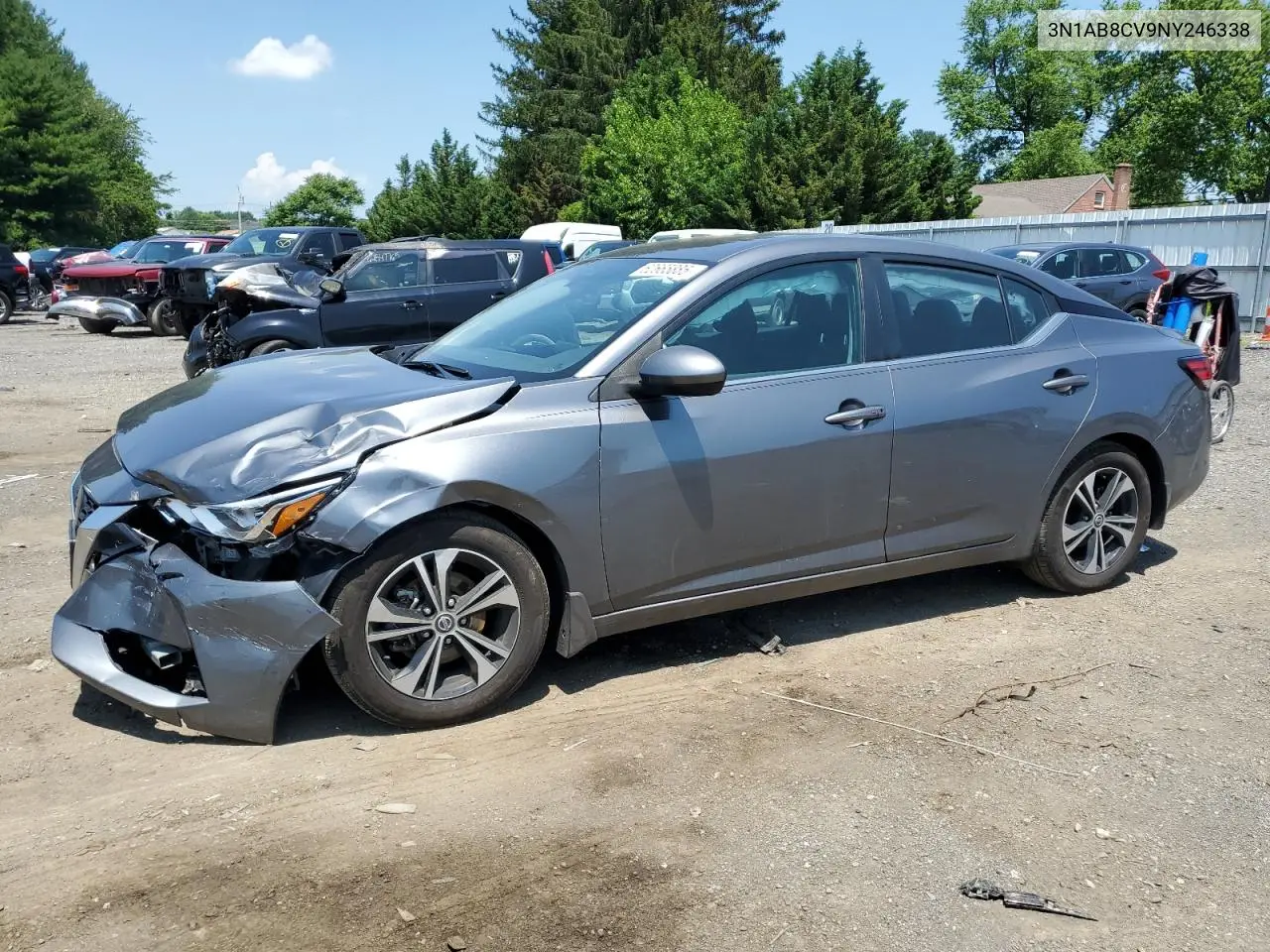 2022 Nissan Sentra Sv VIN: 3N1AB8CV9NY246338 Lot: 62665885