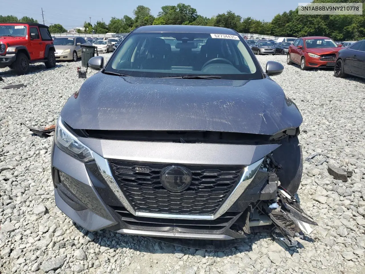 2022 Nissan Sentra S VIN: 3N1AB8BV9NY210778 Lot: 62734435