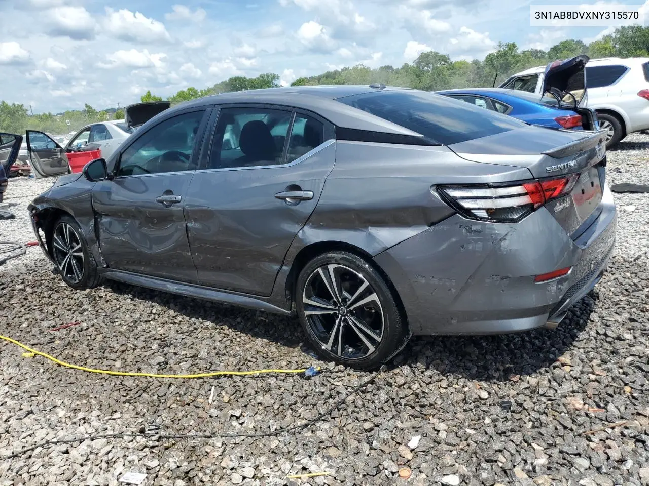 2022 Nissan Sentra Sr VIN: 3N1AB8DVXNY315570 Lot: 62884195