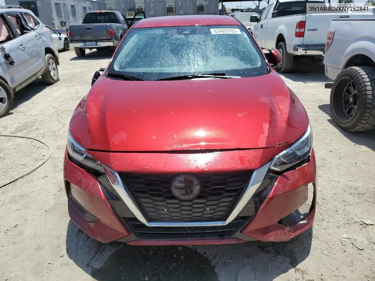 2022 Nissan Sentra Sv VIN: 3N1AB8CVXNY262841 Lot: 63420705