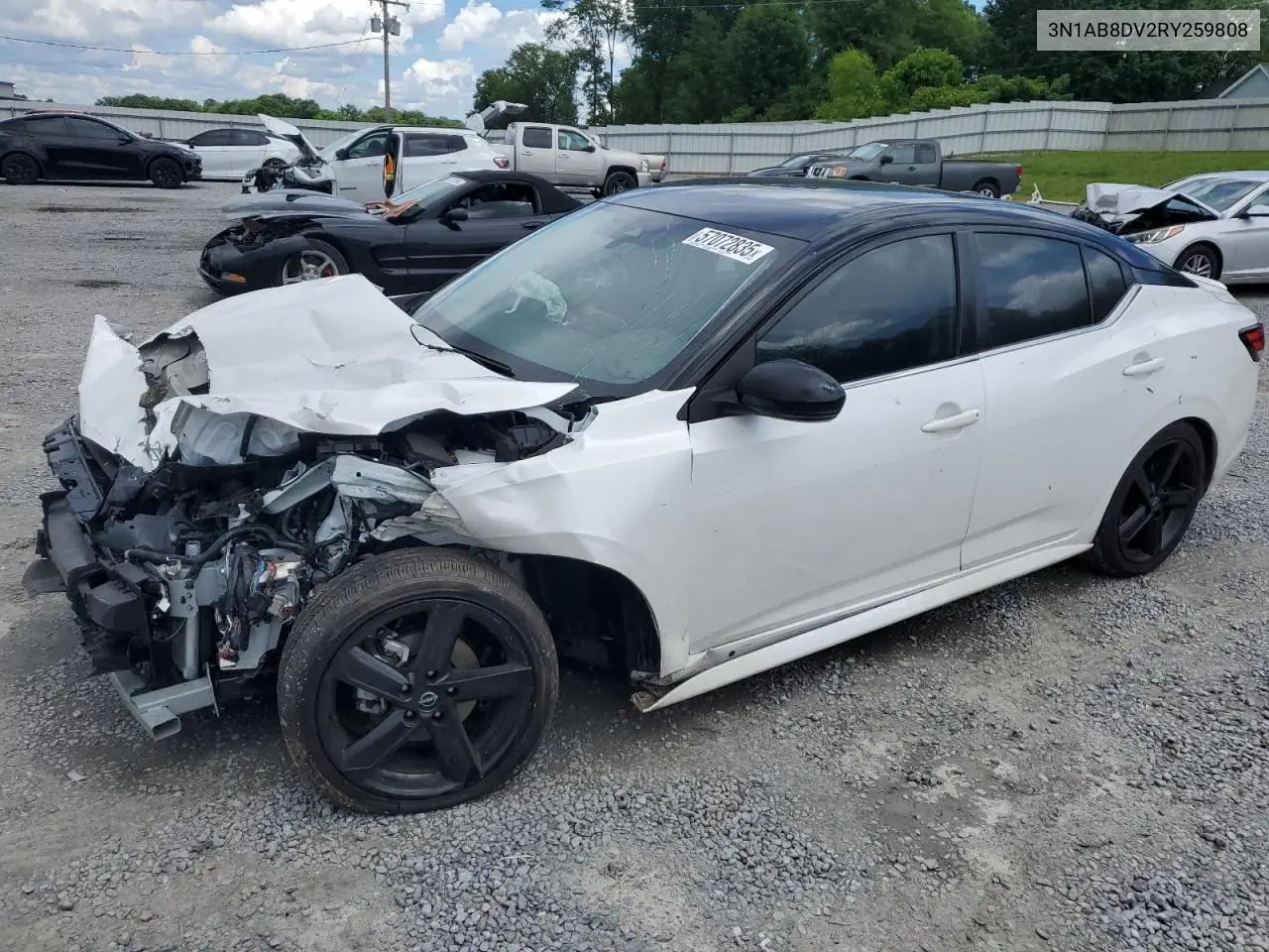 2024 Nissan Sentra Sr VIN: 3N1AB8DV2RY259808 Lot: 57072835
