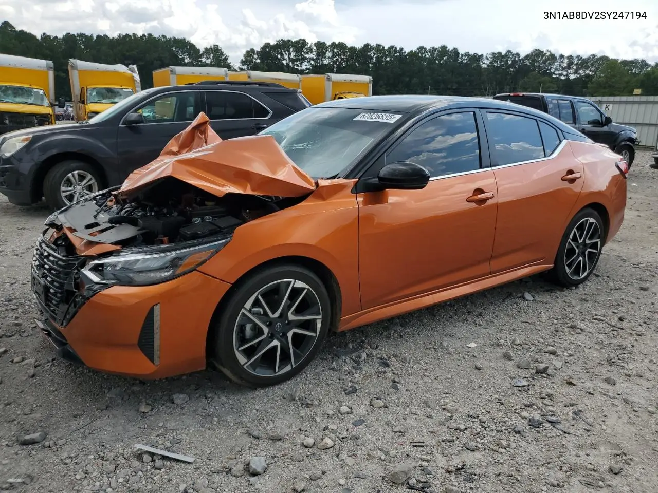 2025 Nissan Sentra Sr VIN: 3N1AB8DV2SY247194 Lot: 62826835