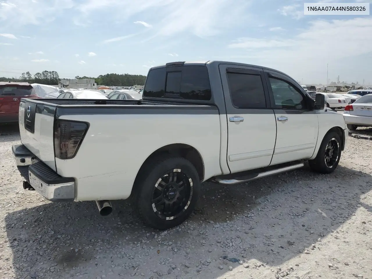 2004 Nissan Titan Xe VIN: 1N6AA07A44N580326 Lot: 53446825