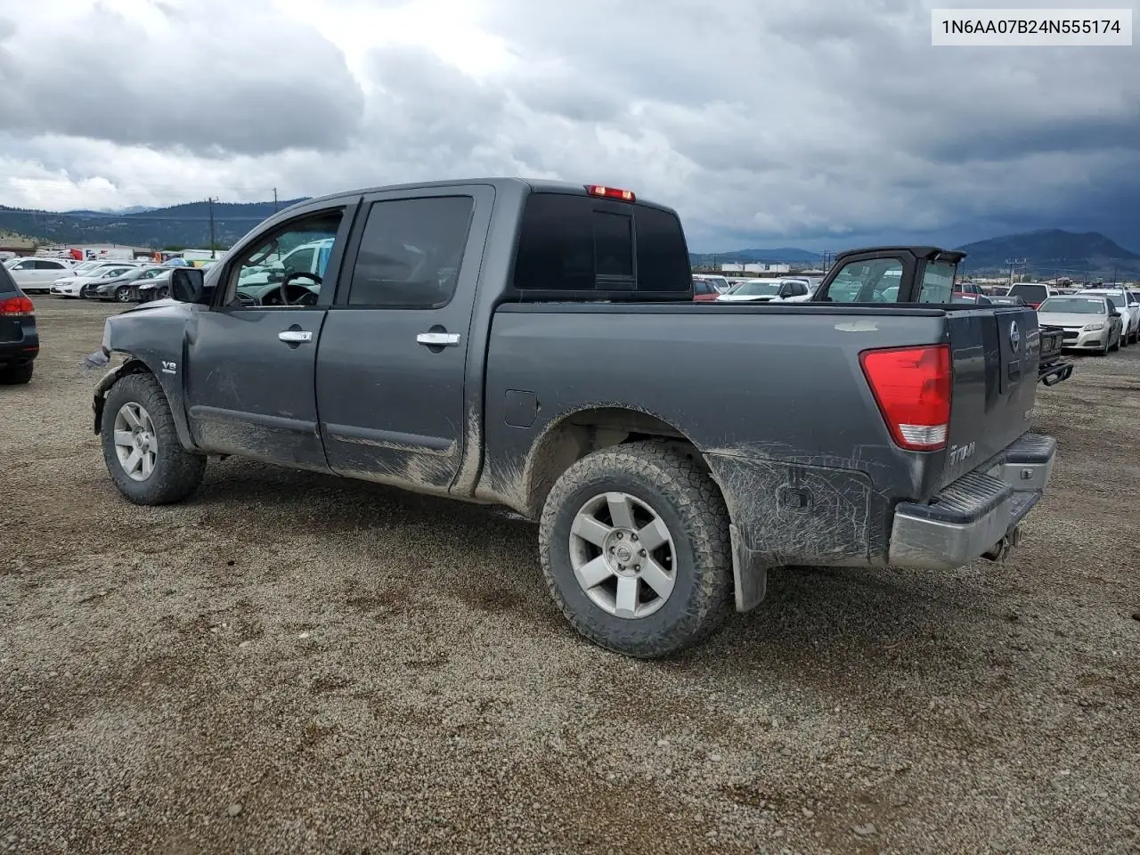 2004 Nissan Titan Xe VIN: 1N6AA07B24N555174 Lot: 56684805
