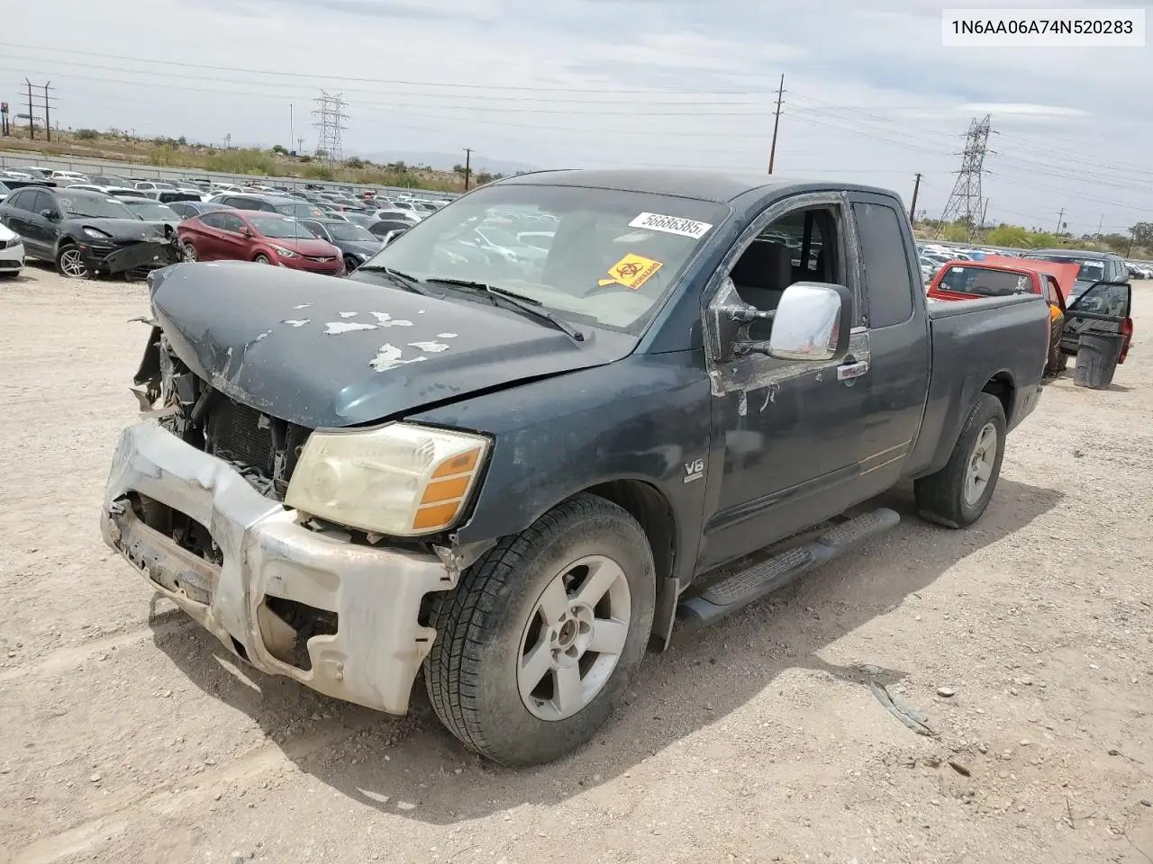 2004 Nissan Titan Xe VIN: 1N6AA06A74N520283 Lot: 56686385