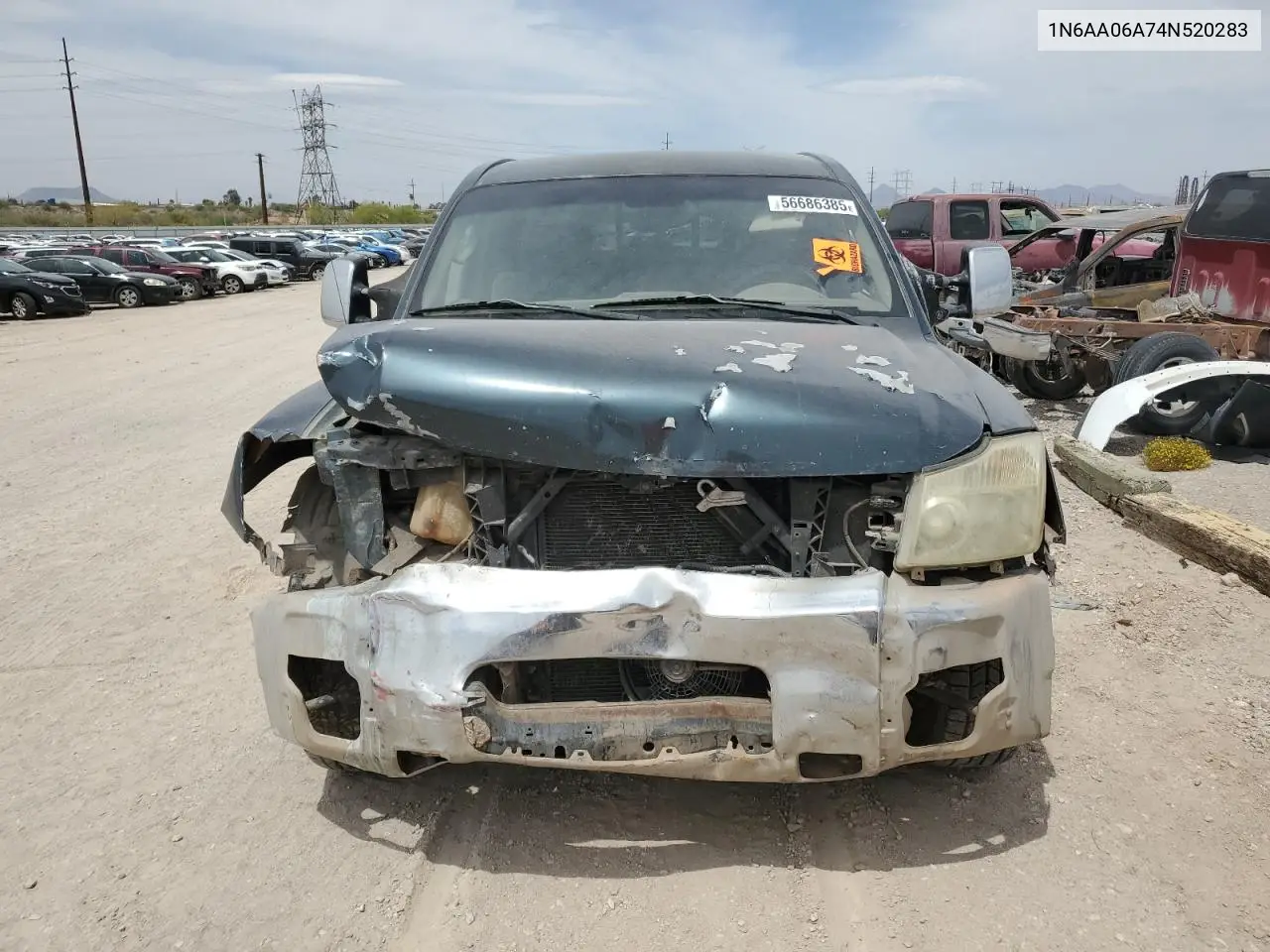 2004 Nissan Titan Xe VIN: 1N6AA06A74N520283 Lot: 56686385