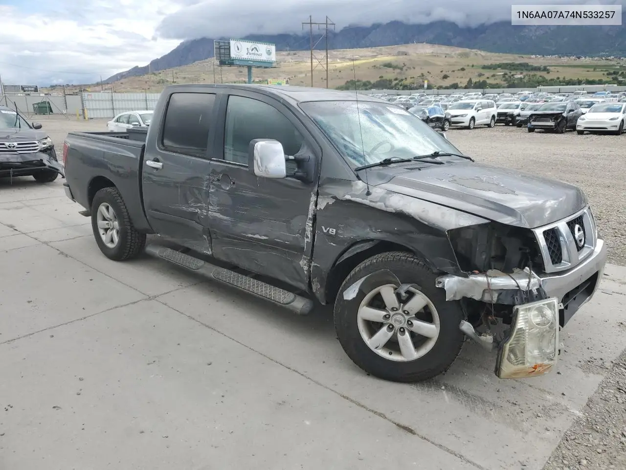 2004 Nissan Titan Xe VIN: 1N6AA07A74N533257 Lot: 57057055