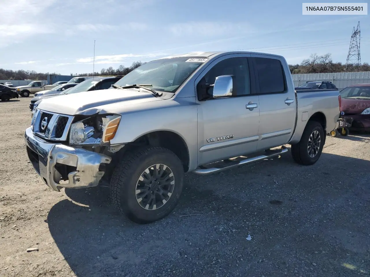 2005 Nissan Titan Xe VIN: 1N6AA07B75N555401 Lot: 46477665