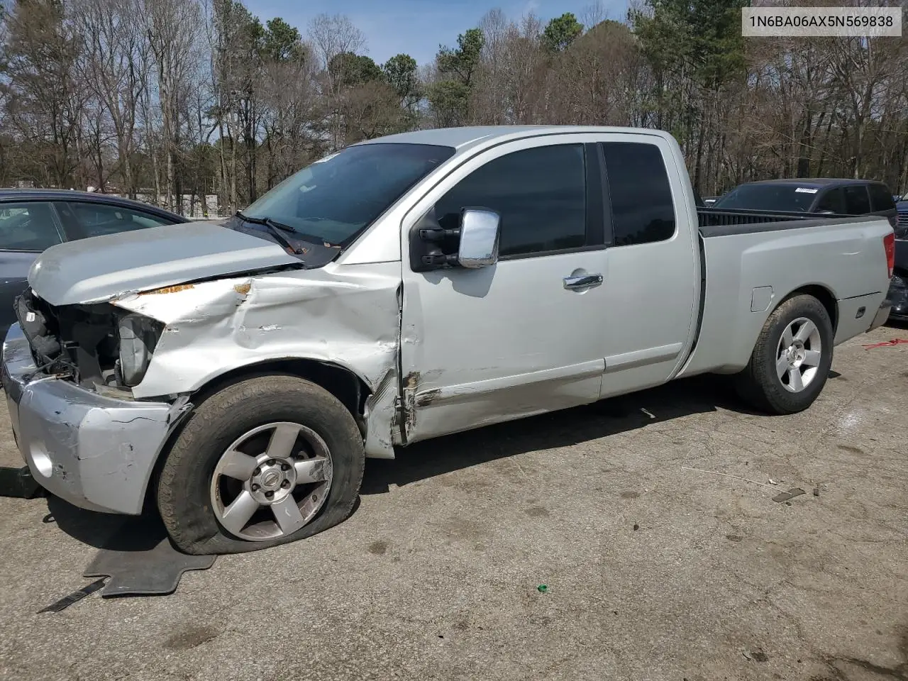 2005 Nissan Titan Xe VIN: 1N6BA06AX5N569838 Lot: 49698645
