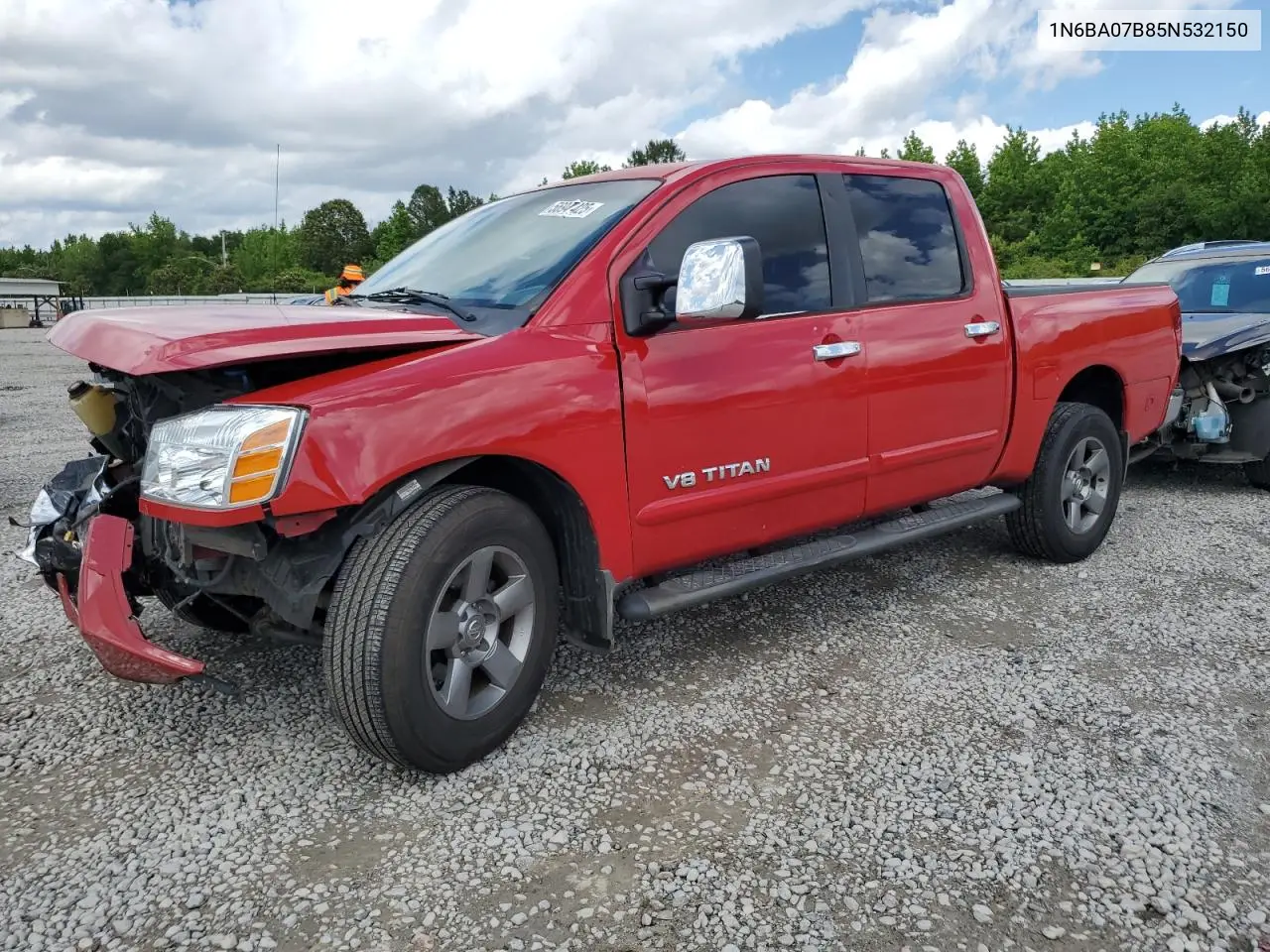 2005 Nissan Titan Xe VIN: 1N6BA07B85N532150 Lot: 56941425