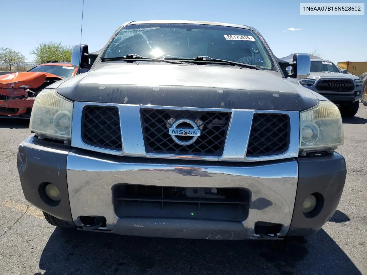 2006 Nissan Titan Xe VIN: 1N6AA07B16N528602 Lot: 55175015