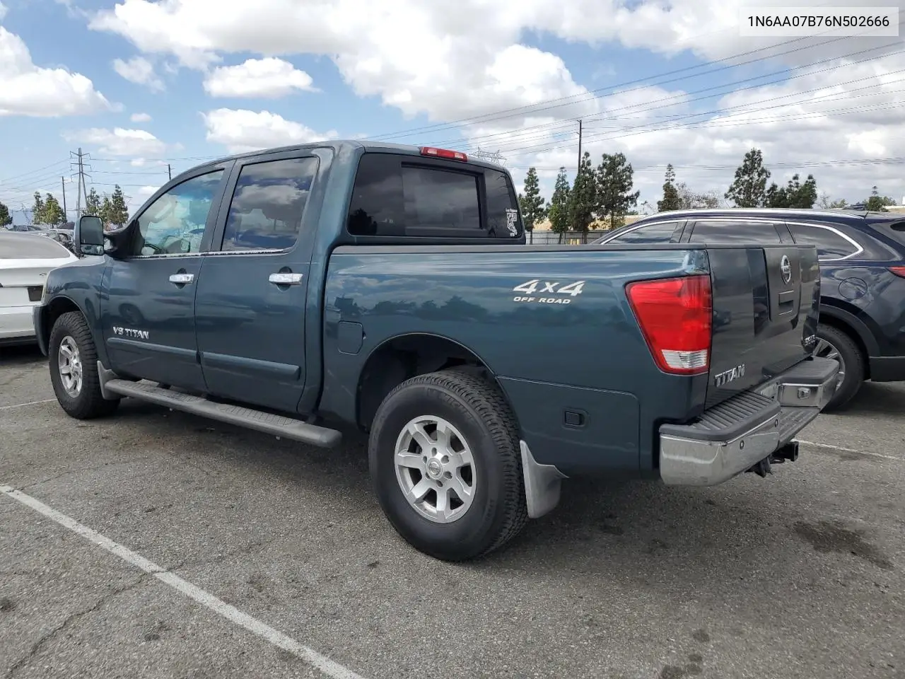 2006 Nissan Titan Xe VIN: 1N6AA07B76N502666 Lot: 56917515