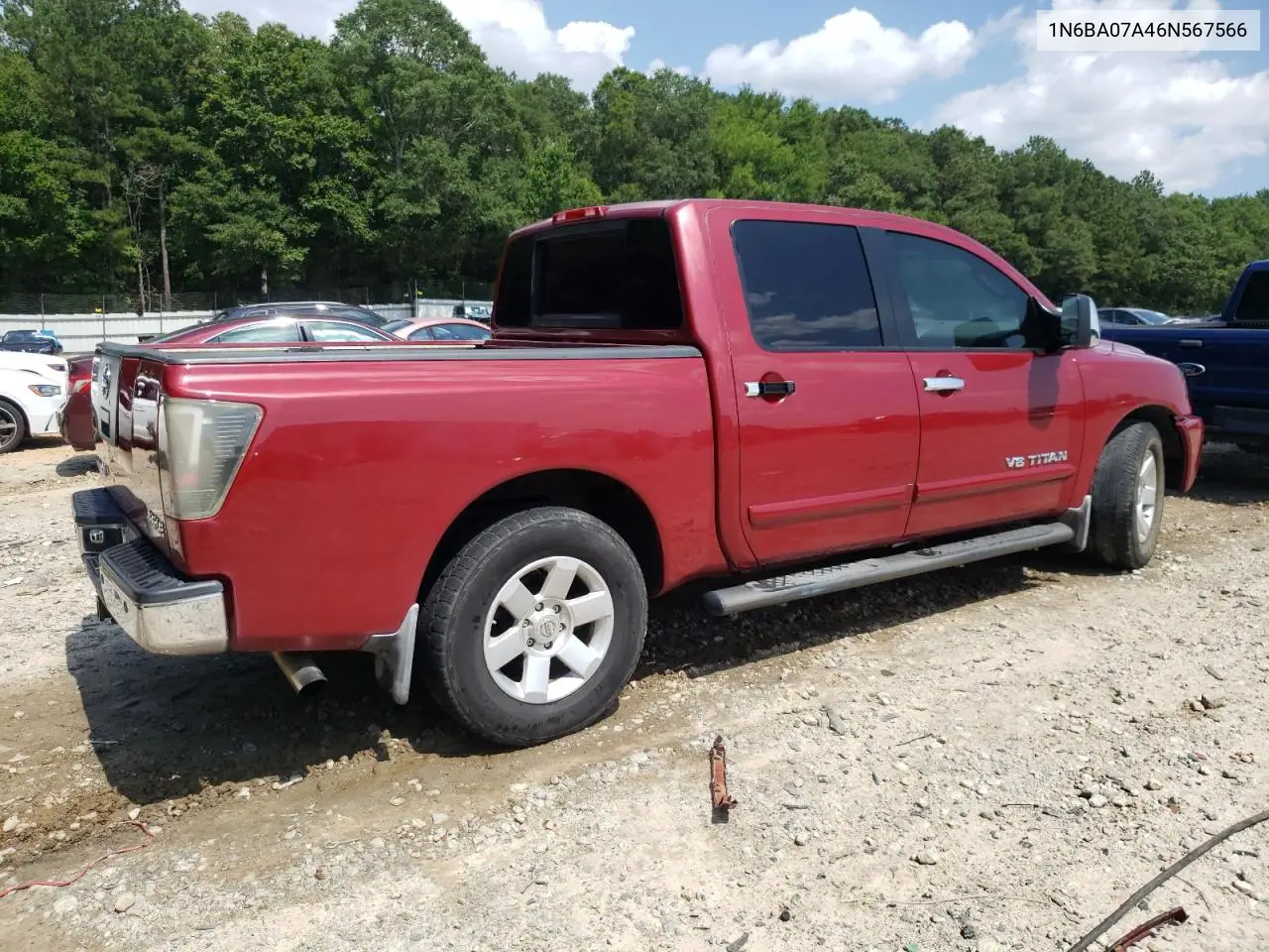 2006 Nissan Titan Xe VIN: 1N6BA07A46N567566 Lot: 62355015