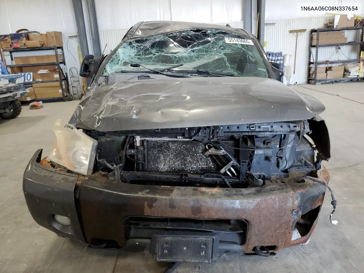 2008 Nissan Titan Xe VIN: 1N6AA06C08N337654 Lot: 55143665