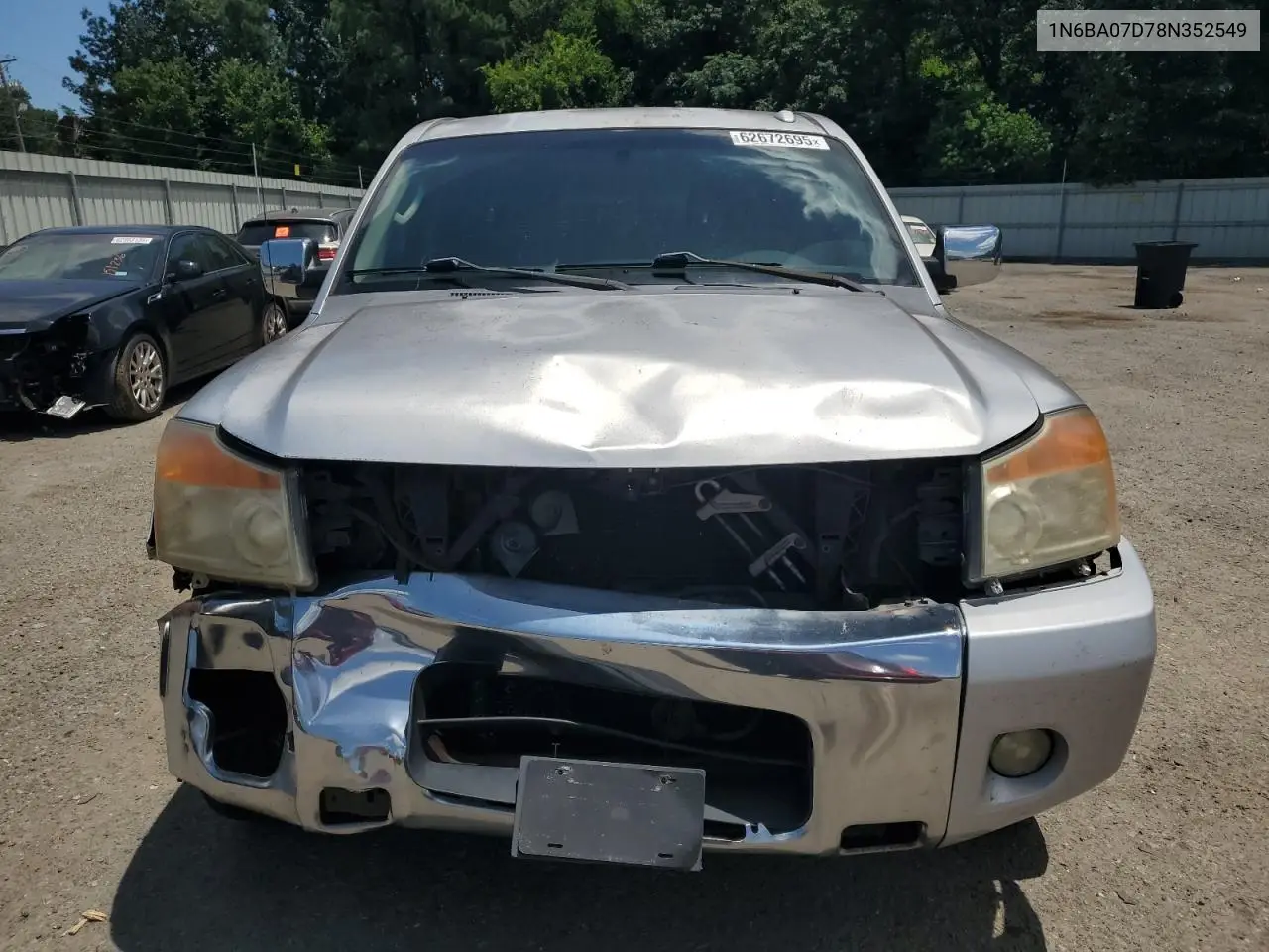 2008 Nissan Titan Xe VIN: 1N6BA07D78N352549 Lot: 62672695
