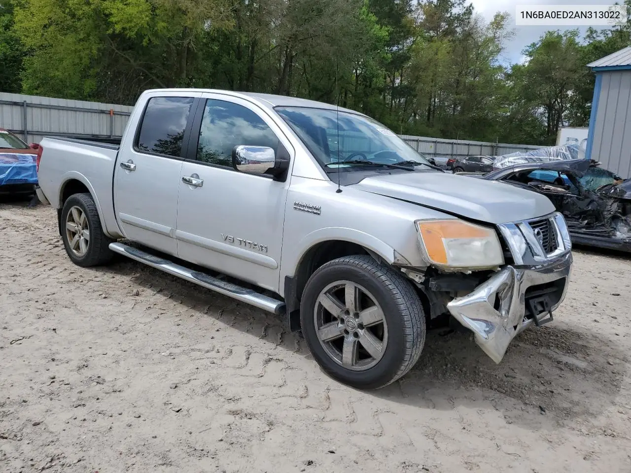 2010 Nissan Titan Xe VIN: 1N6BA0ED2AN313022 Lot: 51222275
